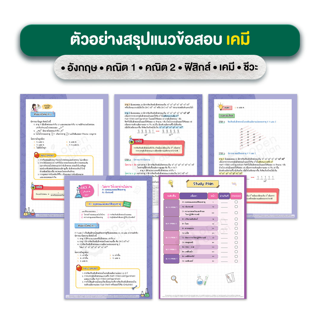 A-Level Set สรุปแนวข้อสอบ A-Level 6 วิชา (อังกฤษ - ฟิสิกส์ - เคมี - ชีววิทยา - คณิต1 - คณิต2)